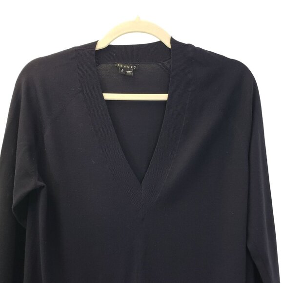 Theory Wool Blend V-Neck Tunic Sweater Size Small - Picture 4 of 5